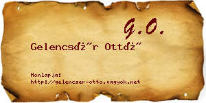 Gelencsér Ottó névjegykártya