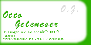 otto gelencser business card